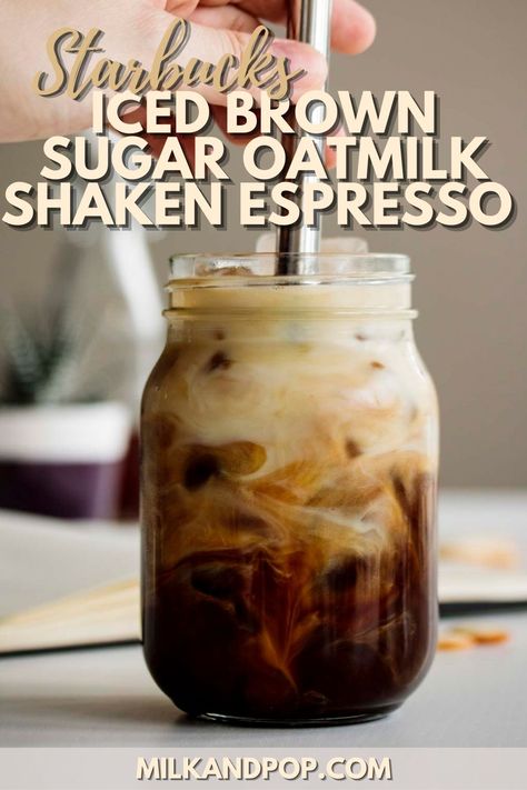 Make an Iced Brown Sugar Oatmilk Shaken Espresso at home, as start your mornings in the best way while still in your pajamas! Oatmilk Shaken Espresso Recipe, Shaken Espresso At Home, Shaken Espresso Recipe, Brown Sugar Oatmilk Shaken Espresso, Espresso Recipe, Espresso Drink Recipes, Shaken Espresso, Nespresso Recipes, Espresso Recipes