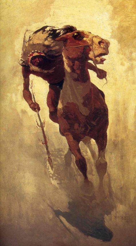 Blood Meridian, N C Wyeth, Nc Wyeth, Painting Indian, Dancing Drawings, Native American Artwork, Western Paintings, American Painting, Cowboy Art