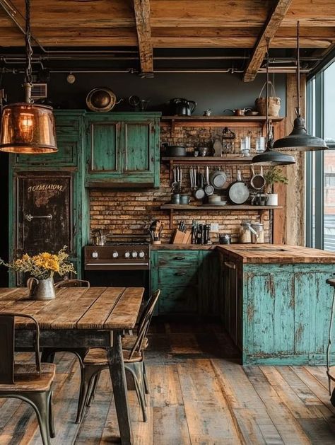 Deli Kitchen, Copper Kitchen, Rustic Living, Old Style, Off Grid, Kitchen Cupboards, General Store, House Inspiration, Future House