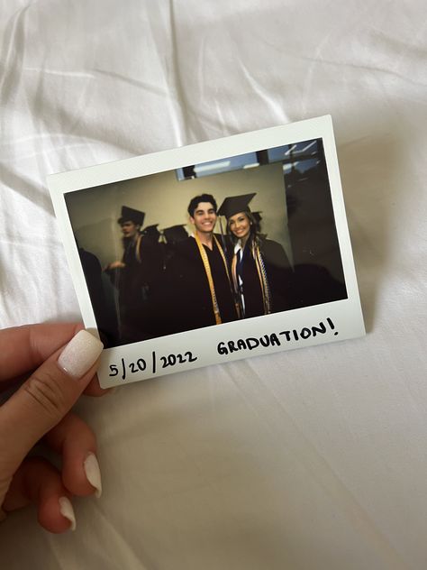 After Graduation Pictures, Grad Aestethic, Couple At Graduation, Couple In College, Polaroid Graduation Pictures, Simple Graduation Pictures, Post Grad Life Aesthetic, Vintage Graduation Pictures Aesthetic, Graduating Couple