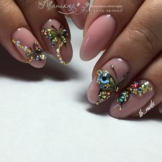 Community wall photos – 21,230 photos | VK Sequin Nail Art, Gem Nail Designs, Pink Nail Art Designs, Butterfly Nail Art, Swarovski Nails, Pink Nail Art, Simple Nail Art Designs, Gem Nails, Butterfly Nail