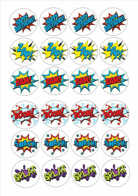 Superman Party, Superhero Cupcakes, Pj Masks Birthday Party, Wonder Woman Birthday, Pj Mask Party, Pj Masks Birthday, Avengers Party, Batman Party, Edible Cupcake Toppers