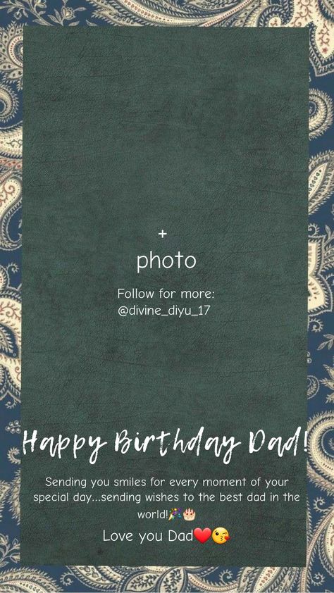 Happy Birthday Papa Background, Father Birthday Template Instagram, Dad Birthday Video Edit, Dads Birthday Story Ideas, Happy Birthday Pappa Instagram Story, Happy Birthday Appa Wishes, Happy Birthday Papa Frame, Papa Birthday Story Idea, Happy Birthday Bhabhi Template