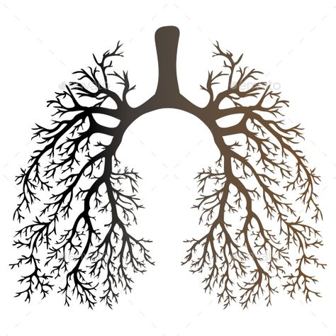 Lungs Drawing, Tattoos Black And White, Tattoos Colorful, Black And White Tattoos, Tattoos Abstract, Lungs Art, Tattoos Nature, Abstract Tattoos, White Tattoos