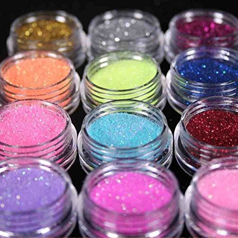 12 Mix Color Random Nail Art Acrylic Glitter Dust Powder *** Learn more by visiting the image link.(It is Amazon affiliate link) #commentbelow Rhinestone Manicure, Nail Art Tool Kit, Nail Art Acrylic, Nail Art Glitter, Gel Acrylic Nails, Glitter Dust, Art Tool, Professional Nail Art, Nail Products