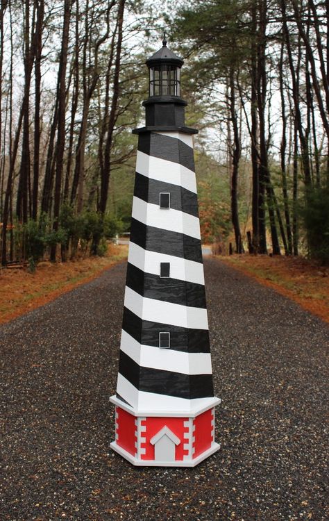 Plans to build a Cape Hatteras Lawn Lighthouse Diy Lighthouse Outdoor, Diy Lighthouses, Lighthouse Plans, Lighthouse Woodworking Plans, Diy Lighthouse, Wood Lighthouse, Downloadable Woodworking Plans, Lighthouse Gifts, Lighthouse Crafts