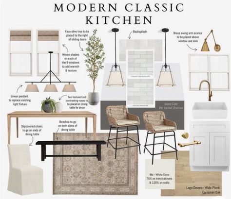 Modern Classic Kitchen Design, Modern Classic Kitchen, Modern Classic Home, Classic Kitchen Design, Countertop Decor, Kitchen Mood Board, Classic Kitchen, Design Boards, Classic Kitchens