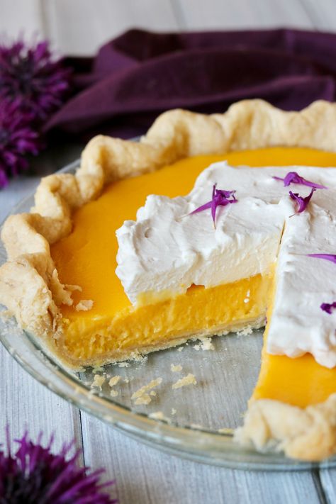 Lilikoi Pie Recipe, Lilikoi Pie, Passion Fruit Pie Recipe, Passionfruit Pie, Passion Fruit Pie, Courtney Williams, Fruit Pie Recipe, Passion Fruit Cake, Chamorro Recipes