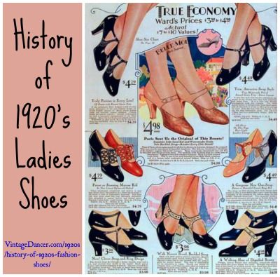 Learn the history of women's 1920s shoes and then get ideas of where to buy new shoes or make your own shoes, and dance your way into the roaring twenties. 1920s Womens Shoes, Roaring 20s Shoes, 1920s History, Shoe History, Vintage Dancer, 20s Shoes, Look Gatsby, Radium Girls, 1920s Shoes