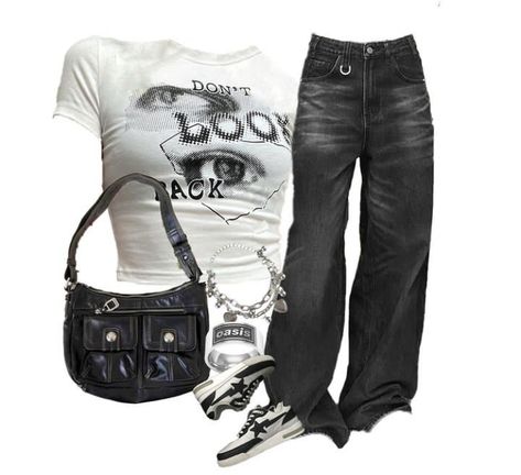 Punk Outfits Polyvore, Lookbook Y2k, Pokemon Clothes, Outfit Inso, 2000s Fashion Outfits, Punk Outfits, Simple Trendy Outfits, Swag Outfits, Casual Streetwear