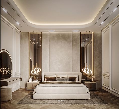 master bedroom :: Behance Eclectic Modern Bedroom, Luxurious Bedrooms Master, Luxury Ceiling Design, Bedroom Interior Design Luxury, Modern Luxury Bedroom, Hotel Room Design, Ceiling Design Modern, Ceiling Design Bedroom, Master Room