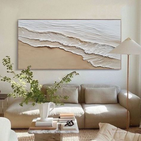 Fashion Room Decor, Ocean Paintings On Canvas, Abstract Minimalist Painting, Large Wall Art Living Room, Acrylic Painting Modern, Modern Minimalist Art, Waves Art, Texture Wall Art, Living Room Painting