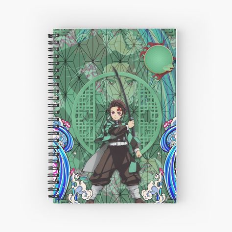 Get my art printed on awesome products. Support me at Redbubble #RBandME: https://www.redbubble.com/i/notebook/Tanjiro-Kamado-by-akashiartz/160089864.WX3NH?asc=u Tanjiro Kamado, Journal Design, Ipad Skin, Glossier Stickers, Transparent Stickers, Paper Stock, Ipad Case, Demon Slayer, Art Pieces