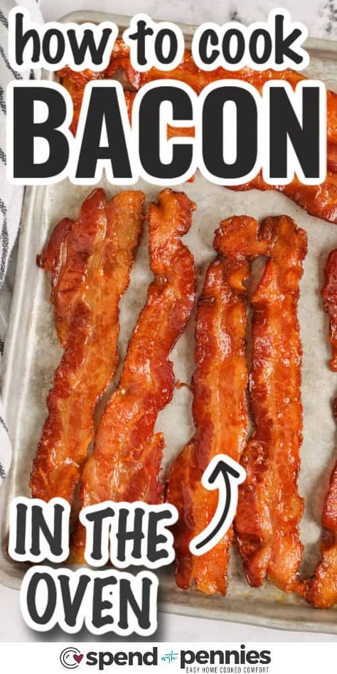 How to Cook Bacon in the Oven Crispy Bacon In Oven, Oven Cooked Bacon, Perfect Bacon, Microwave Bacon, Oven Baked Bacon, Bacon In The Oven, How To Make Bacon, Cooking Bacon, Baked Bacon