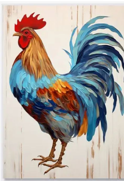 Rooster Art Drawing, Chicken Painting Acrylic, Chicken Painting Easy, Whimsical Chicken Art, Flower Painting Videos, Donna Dewberry Painting, Abstract Painting Acrylic Modern, Bird Painting Acrylic, Rooster Painting