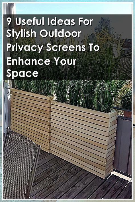 Discover 9 useful ideas for stylish outdoor privacy screens that will transform your outdoor space into a serene retreat. Whether you're looking to create a cozy nook on your patio or shield your garden from prying eyes, these innovative designs blend functionality with aesthetics. Explore various materials, styles, and DIY options to find the perfect outdoor privacy screens that suit your taste and enhance your home's appeal. Outdoor Privacy Screens, Privacy Ideas, Useful Ideas, Backyard Privacy, Hidden Garden, Privacy Screen Outdoor, Outdoor Privacy, Privacy Screens, Cozy Nook