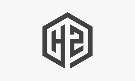 HZ or H2 hexagon letter logo isolated on white background. 3 Letter Logo, Hm Logo, Hexagon Logo, Geometric Shapes Design, Sports Fonts, Gym Logo, Media Logo, Letter Logo Design, Logo Design Creative