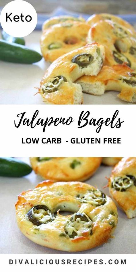 Made with Fathead dough, these keto jalapeno bagels make a spicy breakfast or snack on the go! #fatheaddough #keto #lowcarb #ketobagel #lowcarbbreakfast #lowcarbbagel Jalapeno Bagels, Low Carb Bagel, Spicy Breakfast, Keto Jalapeno, Fat Head Dough, 1000 Calorie, Low Carb Bagels, Fathead Dough, Medicine Tips