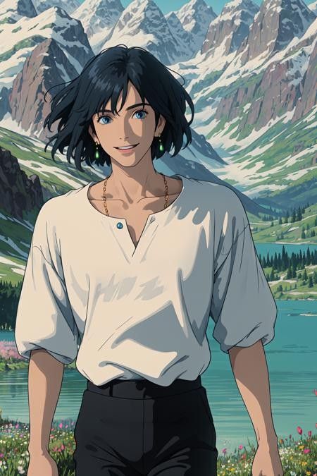 Howls Moving Castle Howl, Moving Castle Howl, قلعة هاول المتحركة, Howl Jenkins, Howl's Moving Castle Howl, Howls Moving Castle Art, Art Studio Ghibli, Howl Pendragon, 하울의 움직이는 성