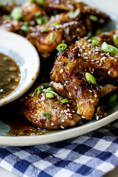 Asian baked chicken wings - Simply Delicious Asian Baked Chicken, Bake Chicken Wings, Asian Glaze, Crispy Oven Baked Chicken Wings, Oven Baked Chicken Wings, Asian Chicken Wings, Honey Chicken Wings, Baked Chicken Wings Oven, Cooking Chicken Wings