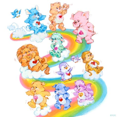 <3 Glücksbärchis <3 Learning Pictures, Care Bear Tattoos, Care Bears Vintage, Care Bear Party, Care Bears Cousins, Bear Tattoo, 80s Cartoons, Cartoon Tattoos, Bear Art