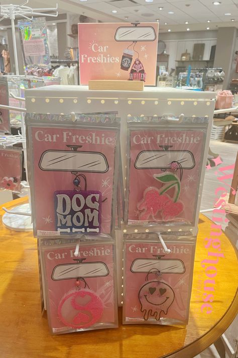 Peg board display for car freshies Car Freshie Display Craft Show, Car Freshie Display, Freshie Display, Peg Board Display, Display Craft Show, Vendor Displays, Mom Car, Car Freshies, Board Display