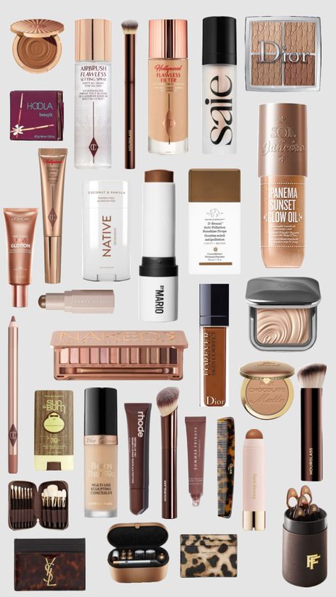 Brown <3 5 Minute Makeup, Makeup Bag Essentials, Makeup Is Life, Eye Makeup Designs, Makeup Needs, Makeup Obsession, Luxury Makeup, Makeup Items, Makeup Goals