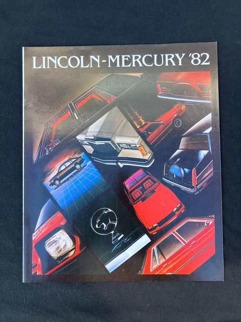 This vintage 1982 Lincoln-Mercury sales brochure features stunning full-color images of the 1982 Lincoln and Mercury lineup. A great addition to any Lincoln or Mercury enthusiast's collection or home decor. 1959 Mercury Park Lane, 1971 Mercury Cyclone, Mercury Montclair, 1960 Mercury, 1965 Mercury Comet, Sales Brochure, Color Images, Lincoln Mercury, Colour Images