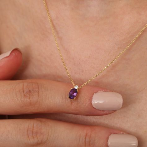 Amethyst Jewelry Necklace, February Birthstone Necklace, February Birthstone Jewelry, Amethyst Necklace Pendant, Necklace Birthstone, Jewelry Essentials, Birthstone Gifts, February Birthstone, Jewelry Choker