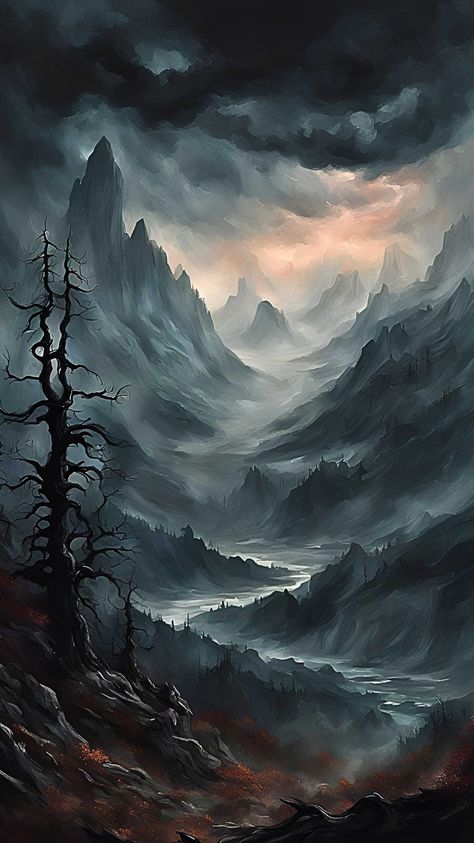 Visit our Channel for all type of Fantasy. pinterest.com/FantasyWorldsUnited/ #Fantasy #Fantasyart #landscape Hell Landscape, Dark Fantasy Landscape, Landscape Fantasy Art, Fantasy Waterfall, Stormy Landscape, Fantasy Settings, Dark Desert, Waterfall Landscape, Fantasy Setting