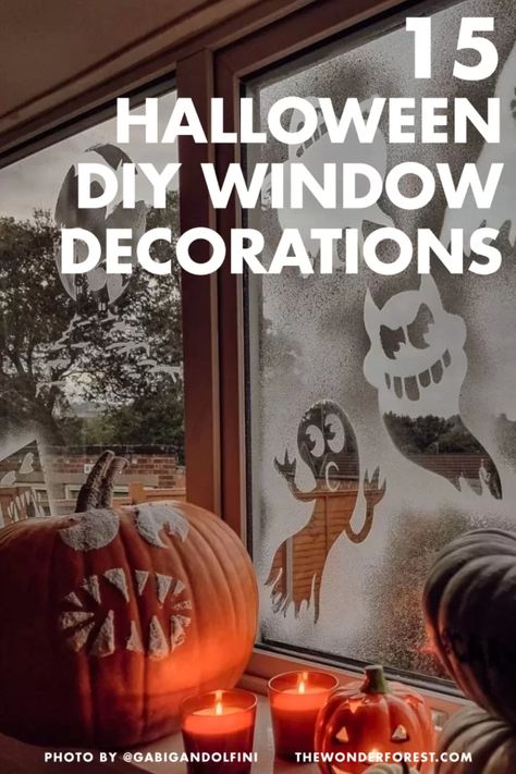 Halloween Window Display Home, Halloween Window Ideas, Halloween Window Painting Ideas, Halloween Window Art, Diy Halloween Window Decorations, Halloween Decorations Easy, Halloween Window Decor, Diy Halloween Window, Halloween Windows