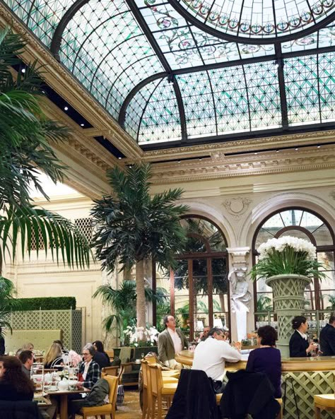 The Plaza is the one place most people think of when they think of afternoon tea in New York City. Because of that, The Plaza know they can charge a lot more than most afternoon tea places, and they do. Tea At The Plaza, Inside Restaurant, Tea Room Interior, Tea Restaurant, Palm Court, Tea Places, Central Courtyard, Georgian Interiors, Classic Hotel