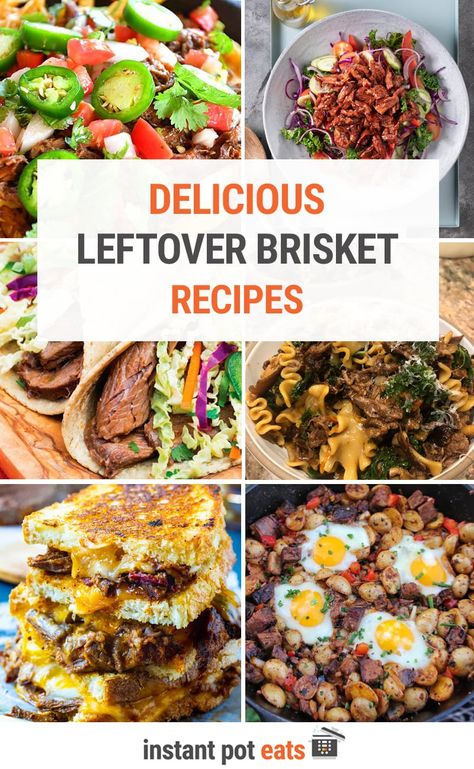 Ever wondered what to do with leftover brisket? Don't let that succulent meat go to waste and instead refrigerate or freeze it to use up in one of these delicious brisket recipes. PS. We have provided a basic Instant Pot brisket recipe and other cooking methods in the post. Brisket Empanadas, Instant Pot Brisket Recipe, Leftover Brisket Recipes, Instant Pot Brisket, Brisket Nachos, Best Brisket Recipe, Brisket Meat, Leftover Ideas, Fresh Recipe