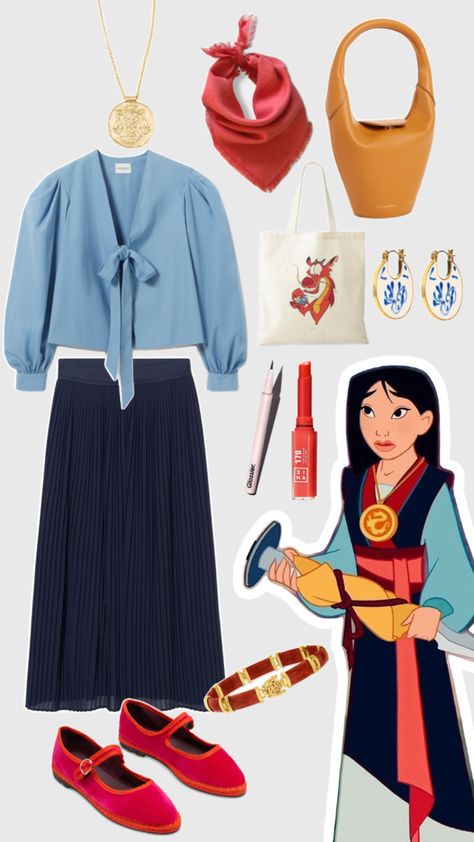 Disneybound outfit / Disney bound look / Movies look Disneybound Outfits Casual, Disney Character Inspired Outfits, Mulan Disneybound, Couple Disney, Disneybound Outfits, Outfit Disney, Disney Bounding, Character Inspired Outfits, Disney Bound Outfits