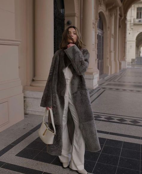 NOUR HAMMOUR on Instagram: "@juliaiancu wears the Birthday Coat in Iceland grey" Nour Hammour, Sherling Coat, Winter Coat Trends, Coat Trends, Winter Outfit Inspiration, Fashion Aesthetics, Teddy Coat, It's Cold, Baby Cold