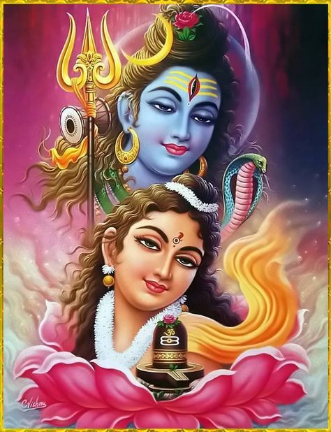 Shiva and Parvati Parvati Goddess, Lord Shiva And Parvati, Shiva And Parvati, God And Goddess, Shiva Shankar, Mahakal Shiva, Lord Mahadev, Shiva Parvati Images, Lord Shiva Family