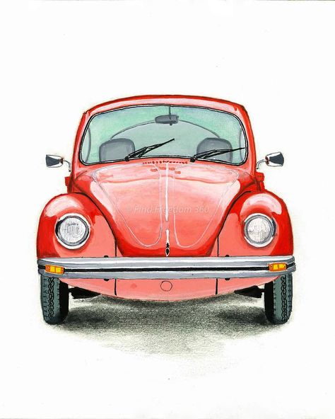 ⛽ Hey friends,❤️ I drew this #volkswagen #beetle years ago, one of my oldest watercolor drawing 🚘 👉Write me an email for commissions 📩 #volkslovers #volkswagenbeetle #germancars #economycar #germanauto #vw #beetlelove #volkswagenofinstagram #carstagram #carlovers #carsinstagram #redcar #autolovers #oldcar #oldcarshow #portraitdrawing #watercolorart #watercolorpainting #watercolorsketch #drawingsketch #giftideas #artistic #drawingsketch #modernart #artrealism #cardrawing #giftforhim #giftfo Vw Van Drawing, Vw Beetle Drawing, Volkswagen Beetle Drawing, Car Watercolor Painting, Van Drawing, Beetle Drawing, Beetle Car, Vintage Volkswagen, Volkswagen Car