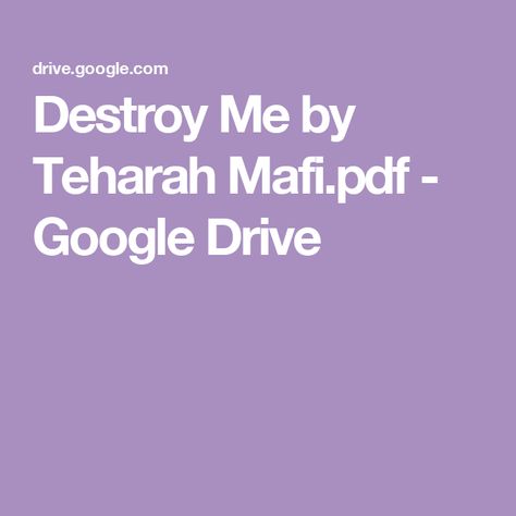 Destroy Me by Teharah Mafi.pdf - Google Drive Websites To Read Books, Unravel Me, Ignite Me, Hopelessly In Love, Cute Text Symbols, Romance Books Worth Reading, Read Books Online Free, Book Reading Journal, Destroy Me