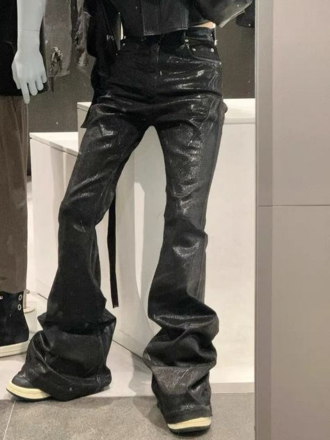 Rick Owens Thigh Boots, Rick Owens Jeans, Rick Owens Fit, Rick Owens Aesthetic, Rick Owens Adidas, Wither Skeleton, Rick Owens Pants, Rick Owens Outfit, Boots And Jeans Men