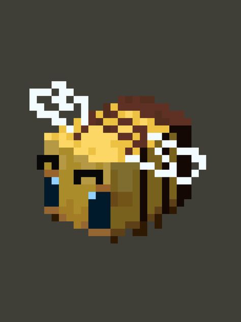 Minecraft Bee Pixel Art, Bee Pixel Art, Minecraft Bee, Bee Cross Stitch, Pixel Art Minecraft, Piskel Art, Minecraft Drawings, Fandom Drawing, Pixel Art Tutorial