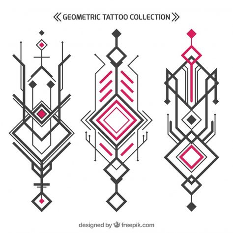 Abstract geometric tattoo collection Free Vector Free Vectors For Commercial Use, Graphic Tattoo Geometric, Black And White Design Art, Geometric Tattoo Vector, Abstract Geometric Tattoo, Graphic Design Tattoo, Geometric Tattoo Ideas, Geometric Tattoo Sketch, Digital Tattoo Design