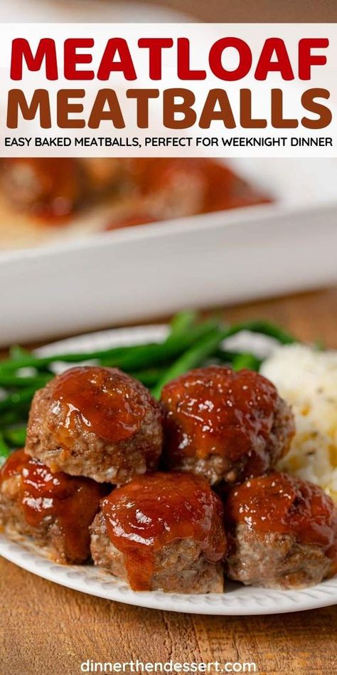 Meatloaf Meatballs Easy, Meatball Recipes With Ketchup, Classic Meatloaf Meatballs, Meatball Meatloaf Recipes, Meatloaf Mix Meatballs, Meatloaf Meatballs Crockpot, Meatloaf Balls Recipes Easy, Meatball Mix Recipes, Meatballs With Worcestershire Sauce