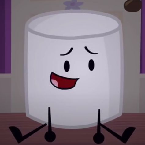 Marshmallow Inanimate Insanity, Marshmallow Ii, Object Show Pfp, Ii Pfp, Microphone Ii, Object Show, Funny Talking, Inanimate Insanity, Meme Template