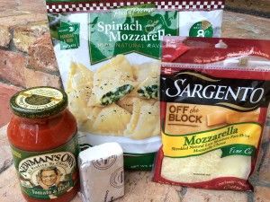 Frozen Spinach And Cheese Ravioli Recipes, Frozen Spinach Ravioli Recipe, Spinach And Mozzarella Ravioli, Costco Ravioli, Baked Spinach Ravioli, Frozen Ravioli Recipes, Easy Baked Ravioli, Cheese Ravioli Recipe, Spinach And Cheese Ravioli