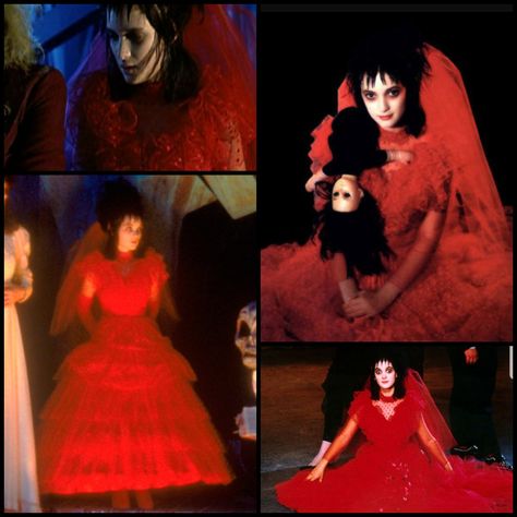 Lydia Deetz red wedding dress Lydia Deetz Wedding Dress, Lydia Deetz Dress, Lydia Deetz Wedding, Lydia Beetlejuice Costume, Lydia Deetz Costume, Beetlejuice Dress, Beetlejuice Halloween Costume, Beetlejuice Wedding, Beetlejuice Lydia Deetz