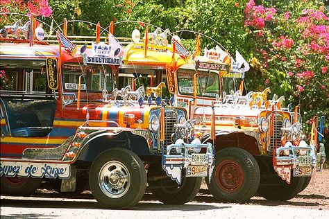 Jeepney Philippines, Philippine Jeepney, Custom Jeeps, Philippine Culture, Philippines Culture, Urban Center, Exotic Beaches, Truck Art, Public Transportation