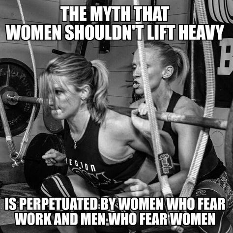 The myth that women shouldn't lift heavy is perpetuated by women who fear work and men who fear women. #powerlifting #girlswhopowerlift #weightlifting #squats #fitness Fitness Memes, Planet Fitness, Gym Quote, Workout Memes, Gym Memes, Lift Heavy, Gym Humor, Motivation Fitness, Workout Humor