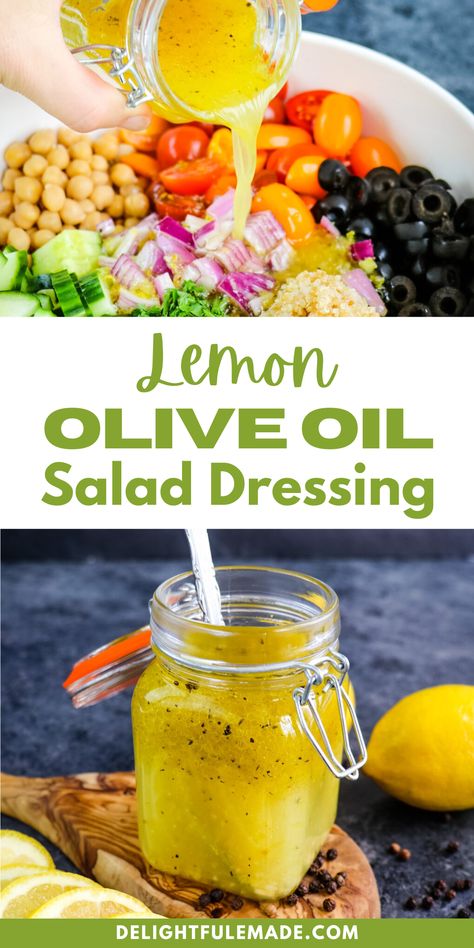 Lemon Olive Oil Salad, Olive Oil Salad Dressing Recipe, Olive Oil Dressing Recipes, Oil Salad Dressing, Olive Oil Salad Dressing, Homemade Dressing Recipe, Healthy Dressing Recipes, Jus Lemon, Lemon Salad Dressings