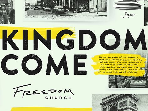 Kingdom Come Sermon Series by Jaylen Fast for PlainJoe Studios on Dribbble Church Branding, Church Marketing, Christian Graphic Design, Christian Graphics, Church Inspiration, Church Media Design, Church Sermon, Church Graphics, Church Poster Design