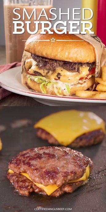 Homemade Burger Sauce, Cheeseburger Recipes Homemade, Smash Burger Recipe, Burger Recipes Beef, Homemade Burger, Best Burger Recipe, Cheeseburger Recipe, Smash Burgers, Blackstone Recipes